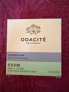 Odacité Argan + Coconut Soap Free Shampoo Bar in Cream & Green
